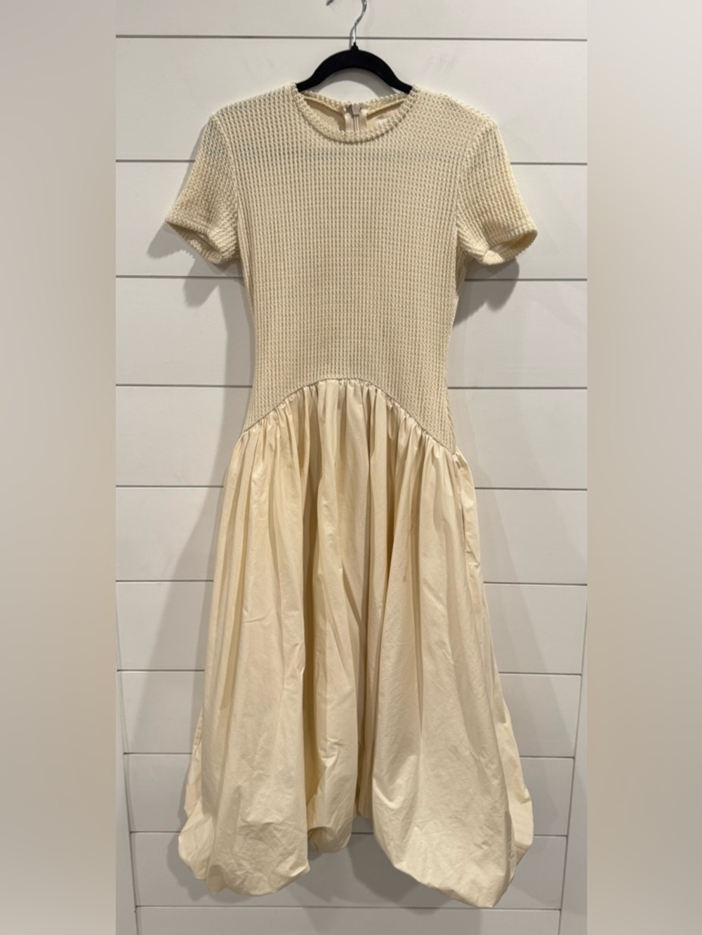Elexiay Keysi cream bubble hem midi dress - Picture 5 of 12